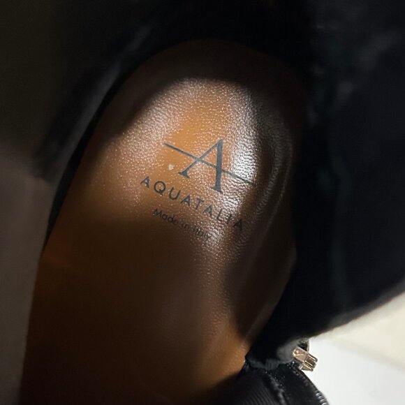 Aquatalia Black Leather Ankle Boots Sz 7.5 - Picture 2 of 8